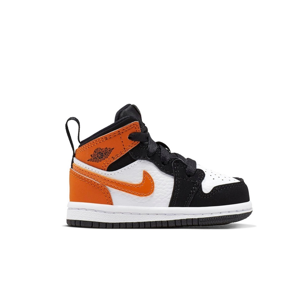 Jordan 1 Mid Toddler Black/Orange/White Size 10